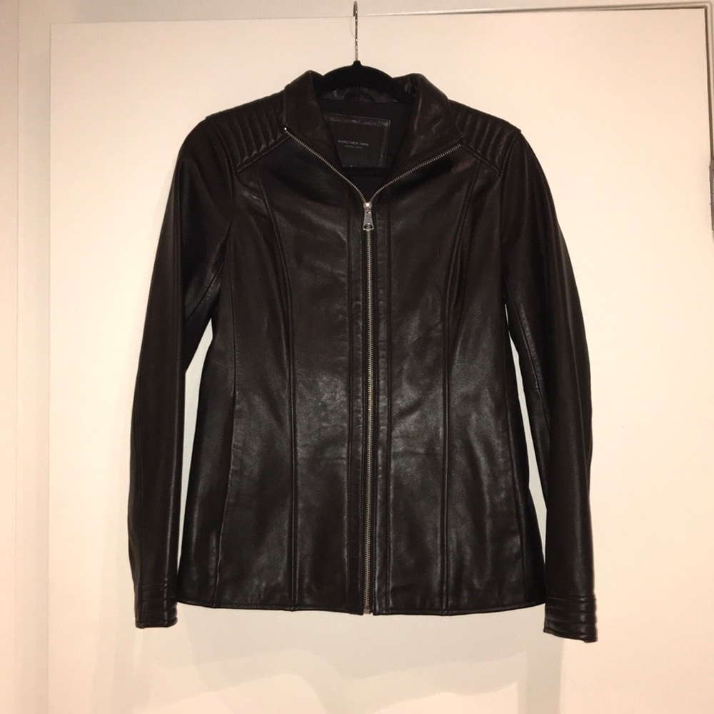 Andrew Marc Black Leather Jacket
